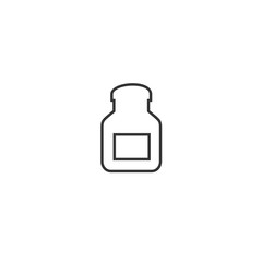 medical bottle icon vector solid grey
