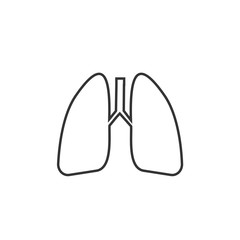 lungs icon vector solid grey