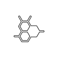 Fototapeta premium organic chemistry icon vector solid grey