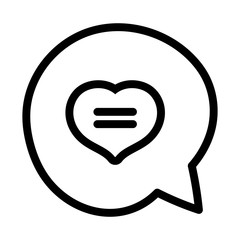 speech bubble heart love romantic message