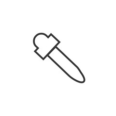 pipette icon vector solid grey