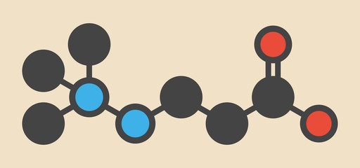 Meldonium anti-ischemic drug molecule