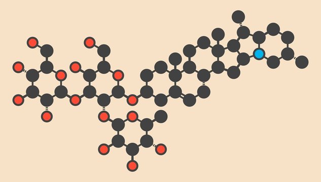 Solanine nightshade poison molecule