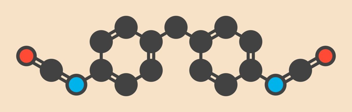 Methylene diphenyl diisocyanate molecule