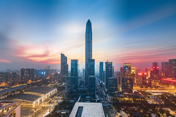 Shenzhen Futian CBD cityscape skyline