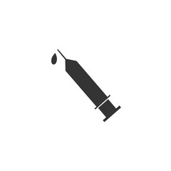 syringe icon vector solid grey