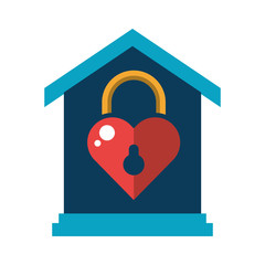 valentines day heart with padlock hole