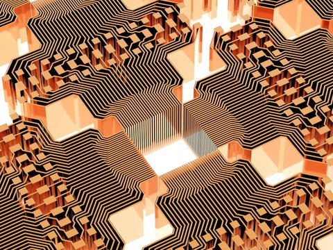 Quantum computer, electronic circuitry