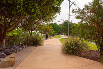A Paved Promenade Along The River