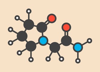Piracetam nootropic drug molecule