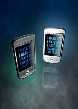 Cyber bullying, conceptual illustration