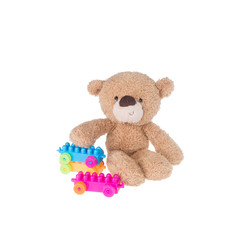 Toy or Brown Teddy bear with concept on the background new.