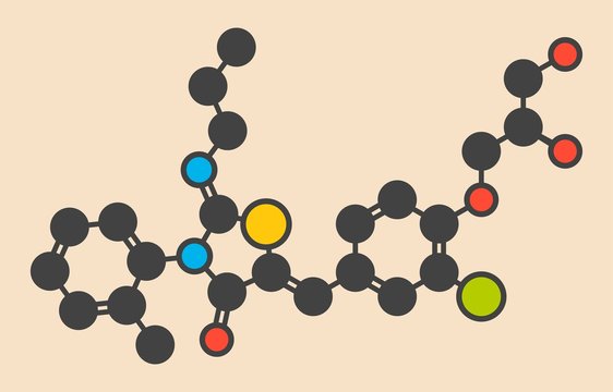 Ponesimod anti-inflammatory drug molecule