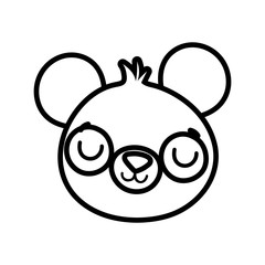 cute little teddy bear face toy cartoon