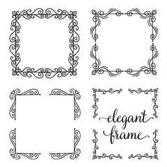 Set divider frame ornament.Decoration element design.