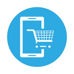 smartphone device with shopping cart