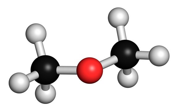 Dimethyl ether molecule, illustration