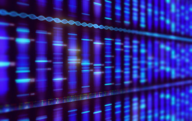 DNA sequencing, illustration