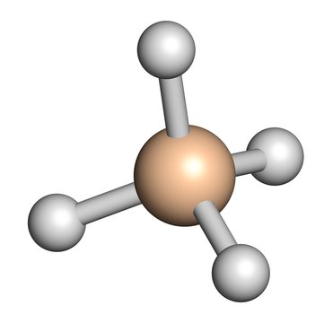 Silane molecule, illustration