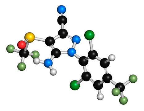 Fipronil molecule, illustration