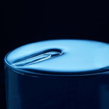 Paperclip floating on water