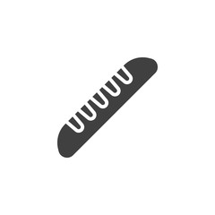 French bread baguette vector icon. filled flat sign for mobile concept and web design. Loaf bread glyph icon. Symbol, logo illustration. Vector graphics