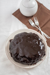 home made sweet chocolate cake