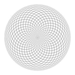 Gray ball with checkered texture, vector design