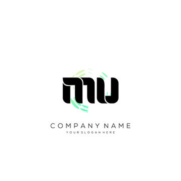 MU Letter Multiply Colorful Logo Designs vector