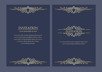 Fototapeta na wymiar Decoration luxury invitation card