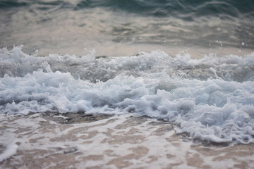 waves on beach