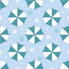 seamless holiday on the beach pattern background