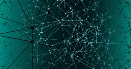 Ai machine learning signal process algorithm concept, digital wires transformation