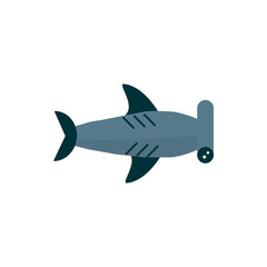 marine life, hammerhead shark cartoon sea fauna animal