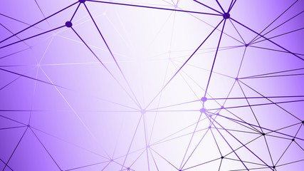 Obraz premium Neural network illustration idea, triangles pattern, random shapes dots connection graphic