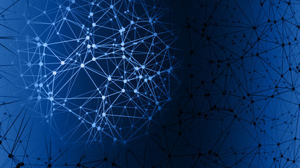 Digital wires connect the dots and lines communication technology graphic