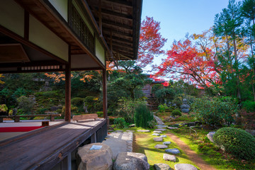 京都　大原　実光院の紅葉