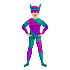 Famous superhero icon. Cartoon of famous superhero vector icon for web design isolated on white background