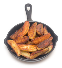 Fried potato wedges