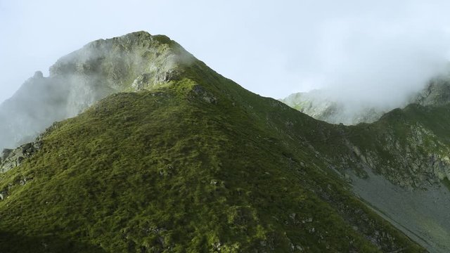 4K Carpathian Mountains Transylvania Romania Aerial Orbit