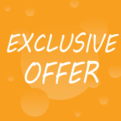 EXCLUSIVE OFFER - PROMOTION LABEL - ADVERTISEMENT