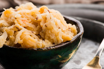Traditional polish peas with cabbage