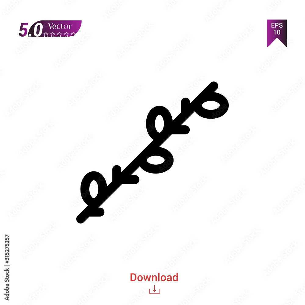 Poster outline branch icon. branch icon vector isolated on white background. graphic design, material-desig