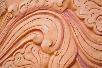 Brown Colored Pattern Design on Wall