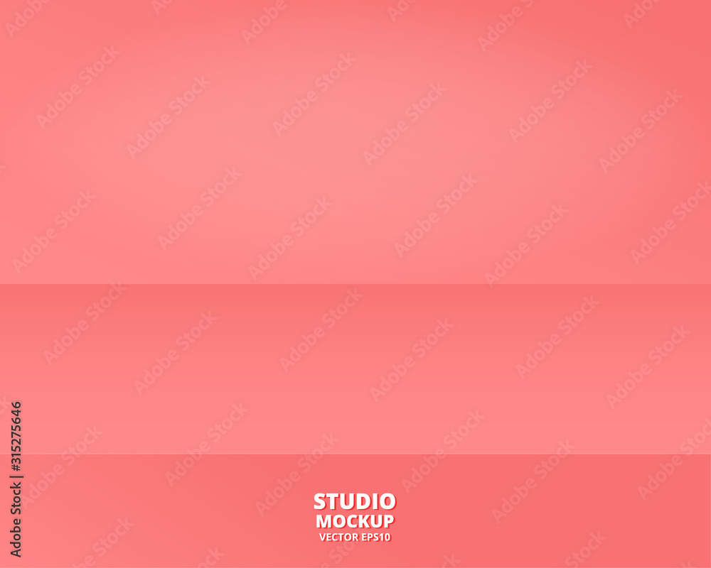 Poster empty pink pastel studio room background. template for product display with copy space. modern minim