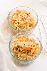 Traditional polish peas with cabbage