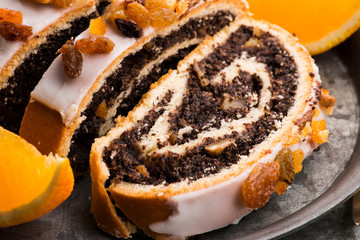 Poppy seed rolls, dessert for christmas