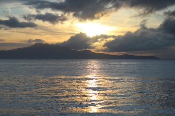 Obraz premium Sunrise at the beach of Mabini Batangas Philippines