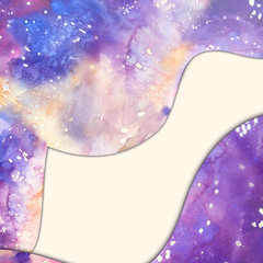 artistic watercolor starry night background