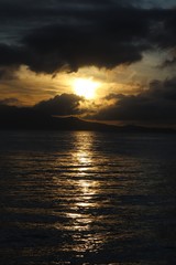 Naklejka premium Sunrise at the beach of Mabini Batangas Philippines